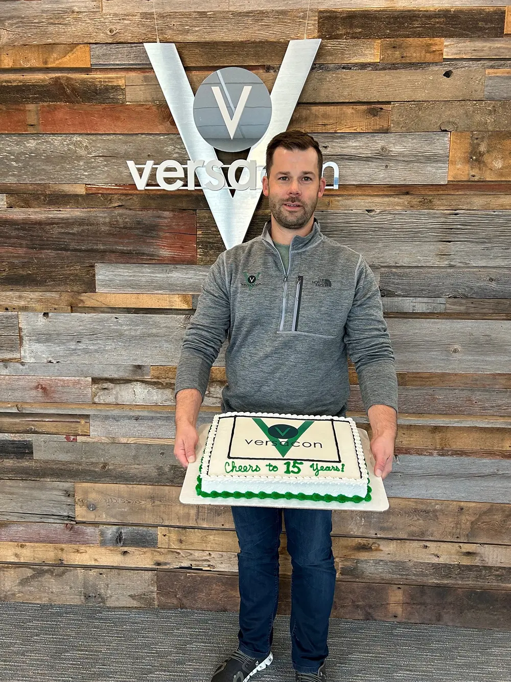 Chuck with a 15 year Versacon cake